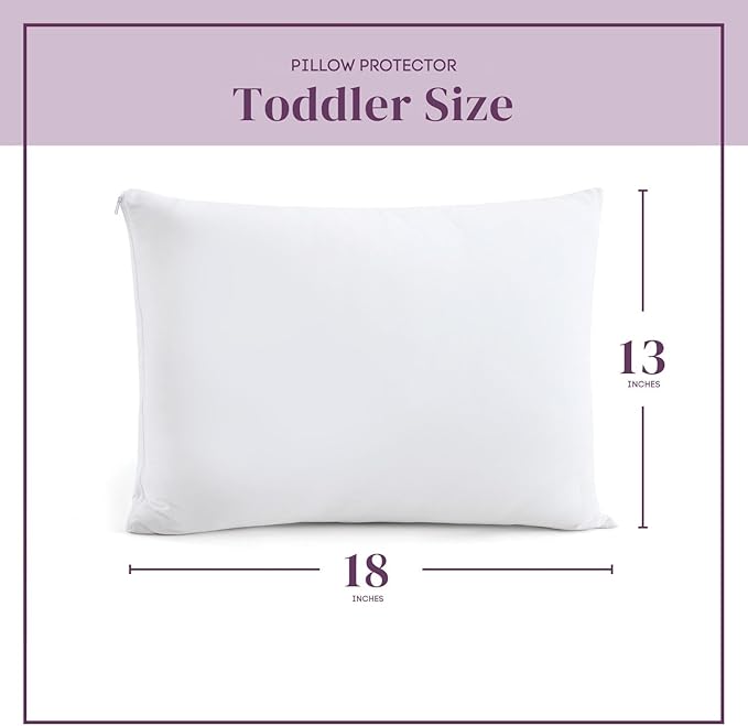 CirclesHome Pillow Protectors Single Pack Toddler Zippered - Image 2