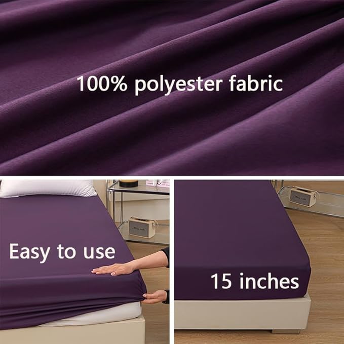 Bedding Queen Size Fitted Sheet Only- Bottom Matress Fitted Sheet-Fits 15inches - Image 3