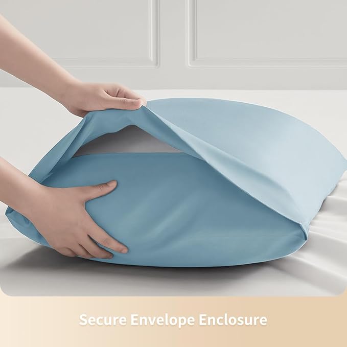 Queen Pillowcases, Cooling Viscose from Bamboo Pillow Covers - Image 6