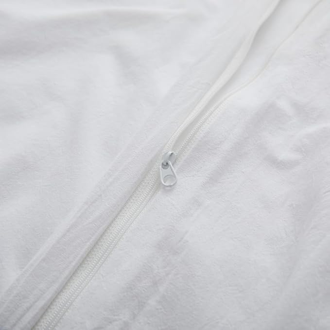 100% Washed Cotton Duvet Cover Set, Linen Like Natural Bedding Set - Image 5