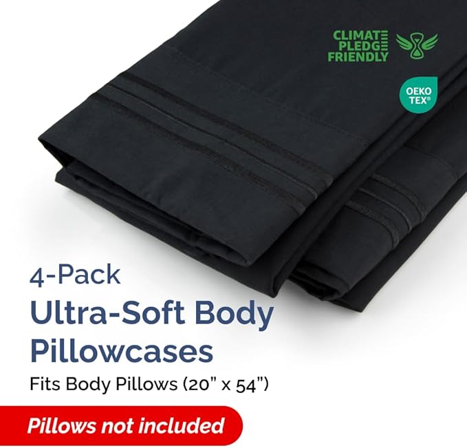 Body Pillowcases Set of 4-20x54 Long Body Pillow Case - Image 2