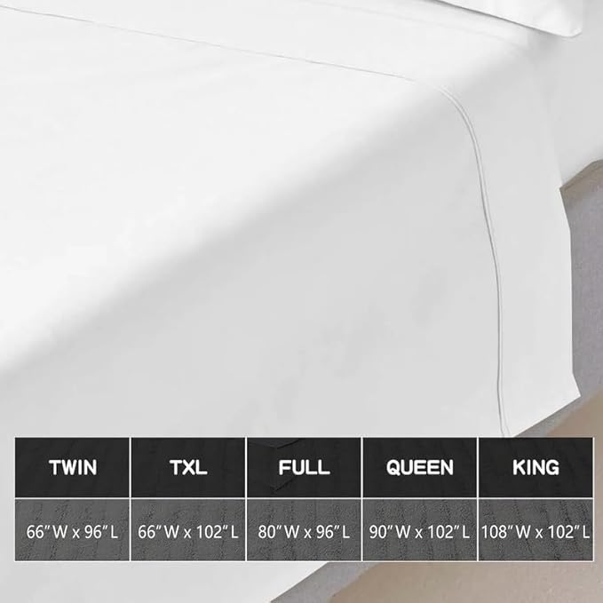 Mattress-Homes RV King 100% Egyptian Cotton Top Sheet 1Pcs, Cool & Breathable - Image 3