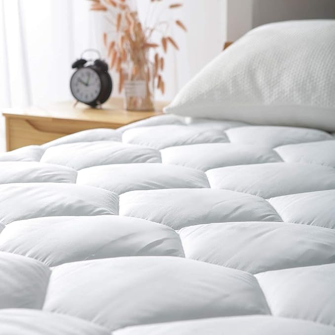 Twin Mattress Pad, 8-21" Deep Pocket Protector Ultra Soft Quilted Fitted Topper - Image 3