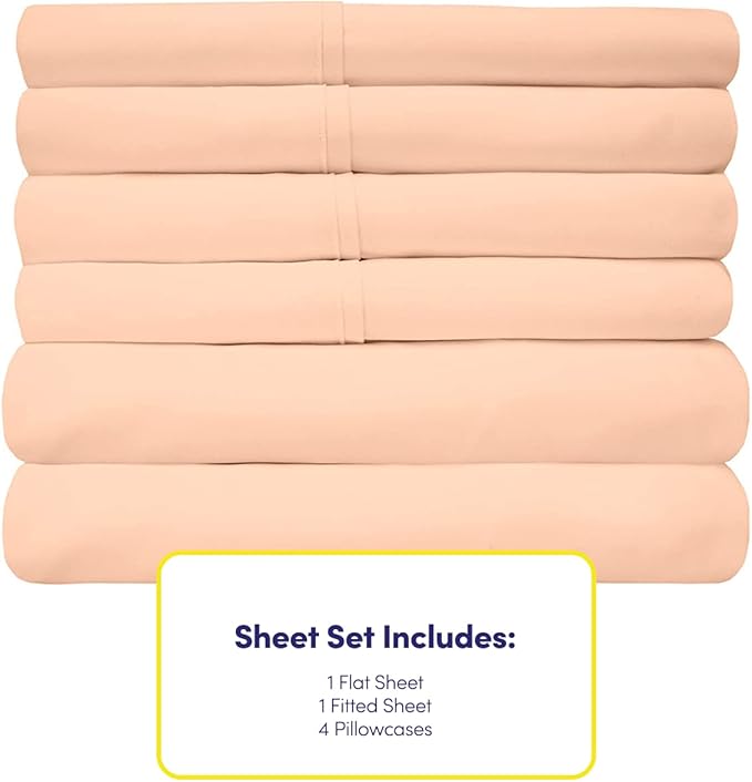 Sweet Home Collection 6 Piece Bed Sheet Set - Image 4