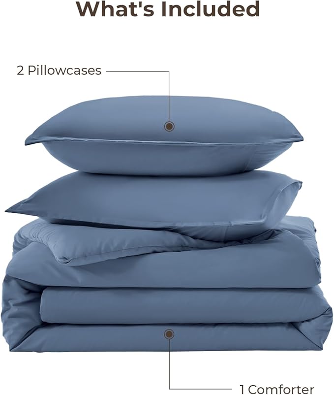 Litanika Twin XL Comforter Set Haze Blue, 2 Pieces Extra Long Dorm Bedding Sets - Image 7