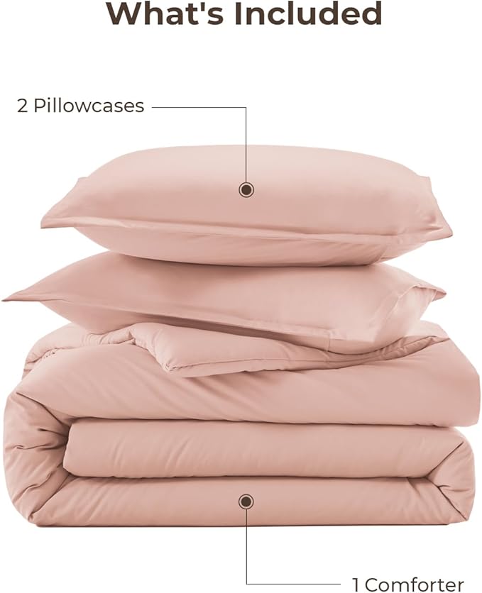 Litanika Twin XL Comforter Set Blush Pink, 2 Pieces Extra Long Dorm Bedding Sets - Image 7