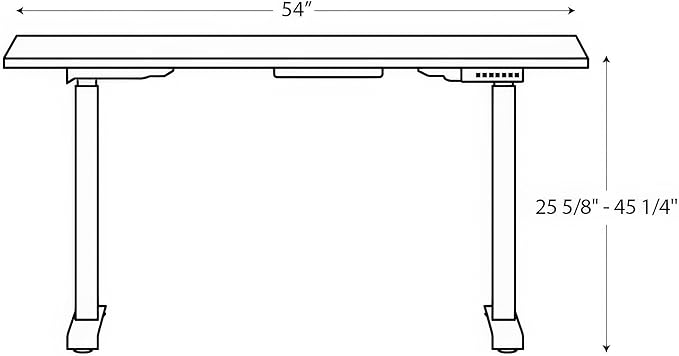 HON Coze Electric Standing Desk Adjustable Height, Coordinate Height Adjustable Desk, 54", Natural Recon Top, White Base-DeskoryOffice
