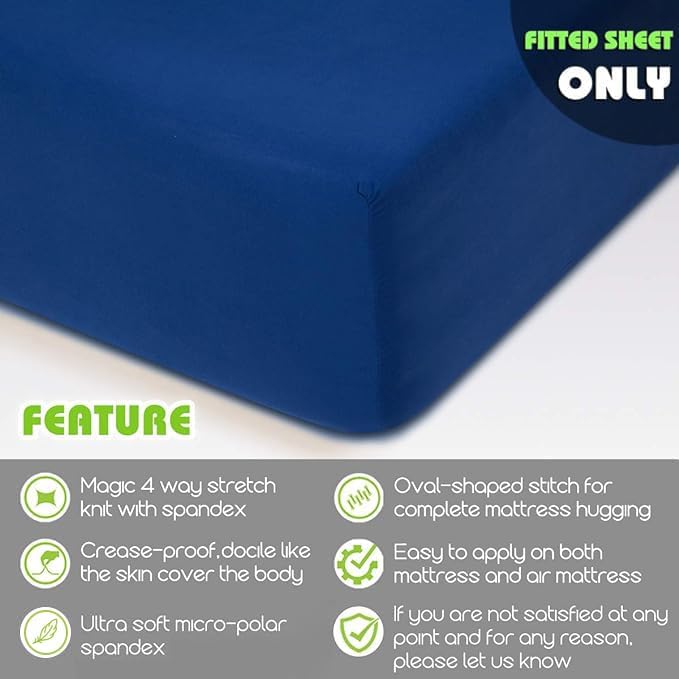 Fitted Sheet- COSMOPLUS Twin Fitted Sheet Only（No Flat Sheet or Pillow Shams） - Image 2