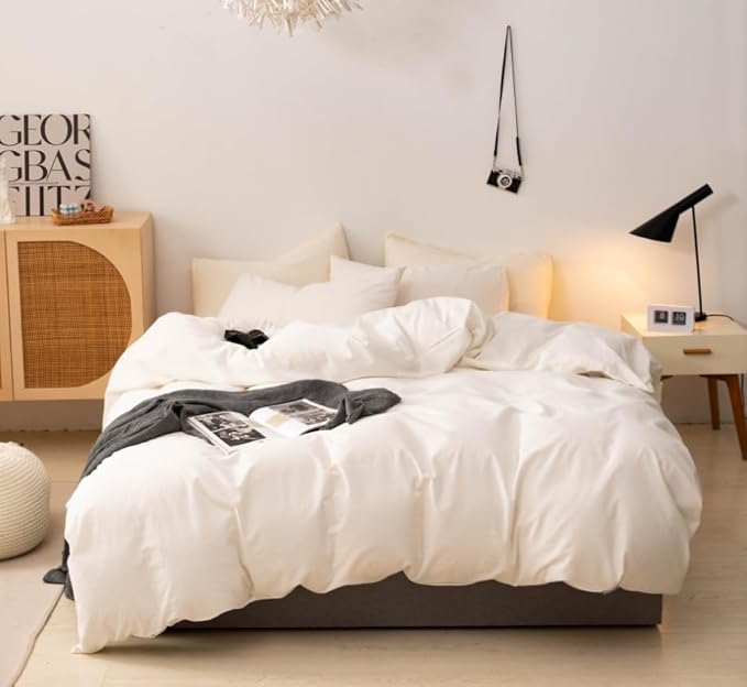 100% Washed Cotton Duvet Cover Bedding Set, Comfortable and Unique Style - Image 7