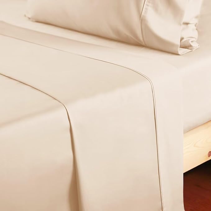 2-Pack Cotton Cal King Flat Sheet Only, 600 Thread Count 100% Egyptian Cotton - Image 4