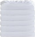 White Bulk Full Fitted Sheet Only Deep Pocket 6 Pack, Quick Sort Bottom Bed by Culve