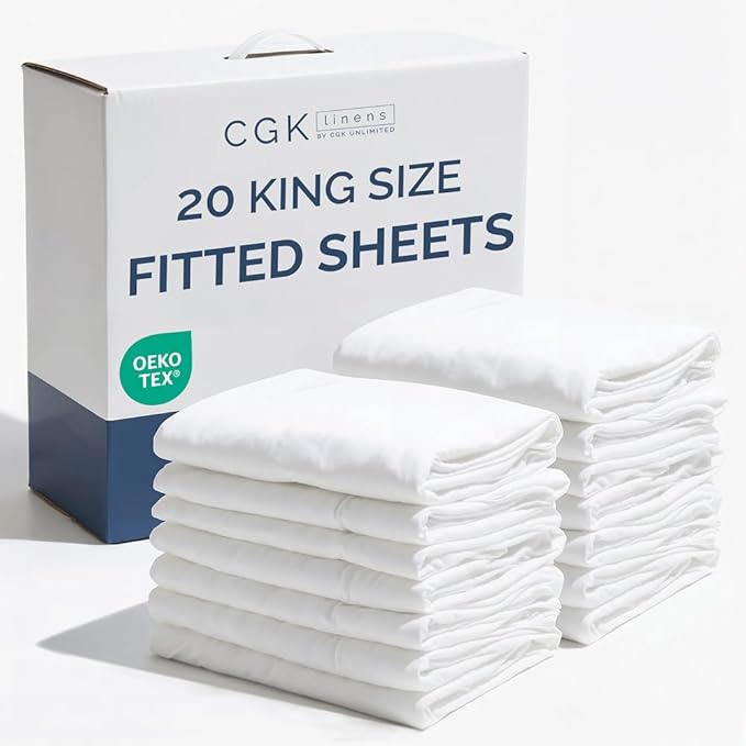Bulk Case Pack of 20 Fitted Sheets by CGKUnlimited