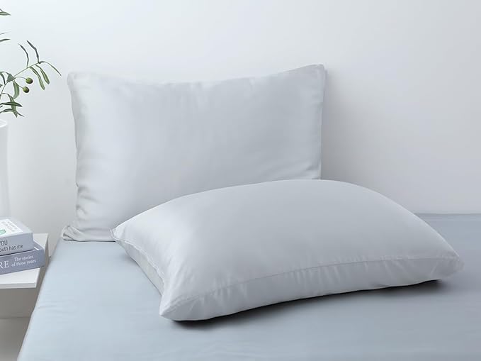 Bamboo Viscose Zippered Pillow Cases Standard Size Set of 2, 400 Thread Count - Image 9