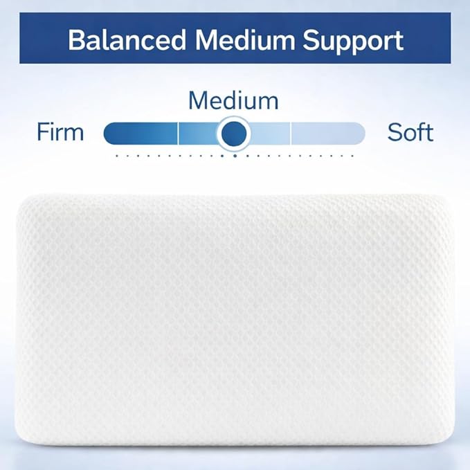 DLIGHT BD Ultra Slim 2.7" Stomach Sleeping Gel Infused Memory Foam Pillow- - Image 3