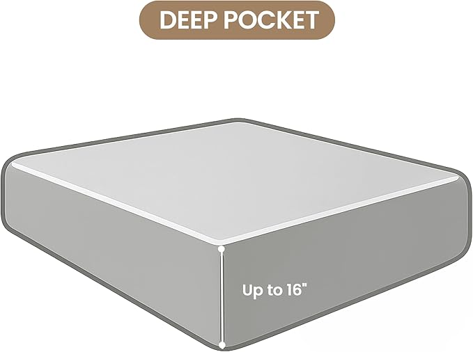 ROSE&RISY Light Grey Full Fitted Sheet, Soft and Breathable - Image 2