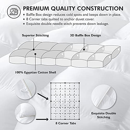 Luxurious Queen Size Goose Down Fiber Waterfowl Feather Fiber Comforter - Image 4