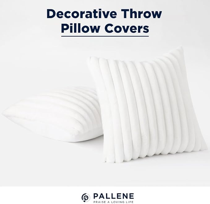 Pallene Faux Fur Plush Lumbar Throw Pillow Covers 12x20 Set of 2, Luxury Soft - Image 5