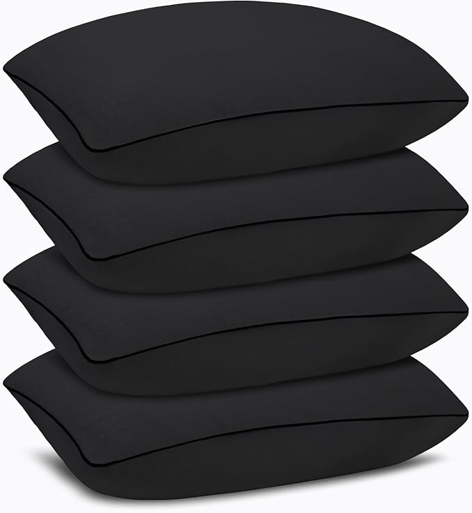 Standard Size Bed Pillows for Sleeping 4 Pack, Luxury Hotel Pillows, by Higoom