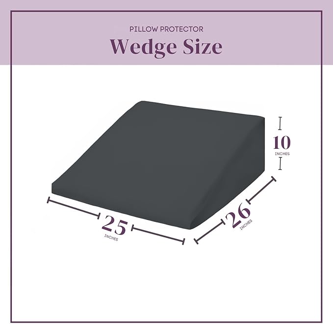 CirclesHome Wedge Pillow Cover 100% Cotton, Zippered Wedge Pillow Case Protector - Image 2