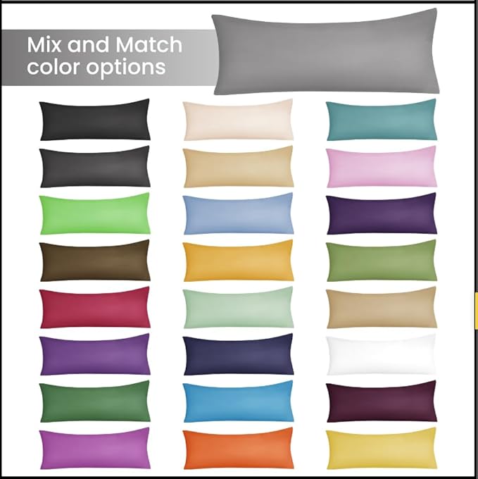 EVOLIVE Body Pillow Cover 21"x54", Ultra Soft Microfiber Pillowcase - Image 7