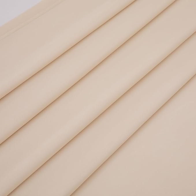 Queen Flat Sheet Only， 90x102Inch Beige - Image 4