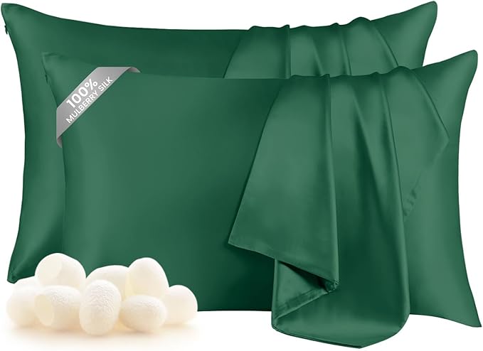 THXSILK Set of 2 100% Mulberry Silk Pillowcase by THXSILK