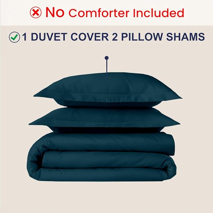 Kotton Culture 3 Pc 120" x 98" Duvet Cover Set Oversized King 100% Egyptian - Image 2