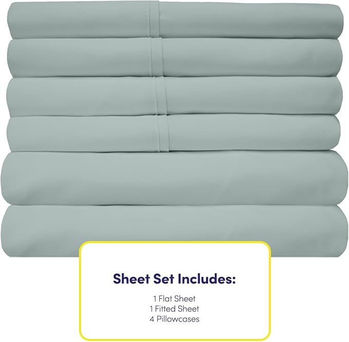 Sweet Home Collection 6 Piece Bed Sheet Set, RV Short Queen - Image 4