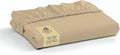 Linen Home 100% Cotton Percale Weave Fitted Sheet, Twin Size, Light Taupe by LINENHOME