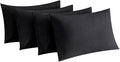 MINIPANDA Black King Size Pillow Cases Set of 4 by Unknown
