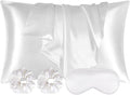 AUAUY 2 Pack Satin Silk Pillowcase, 15.75x31.50inches Silk Pillowcases by AUAUY