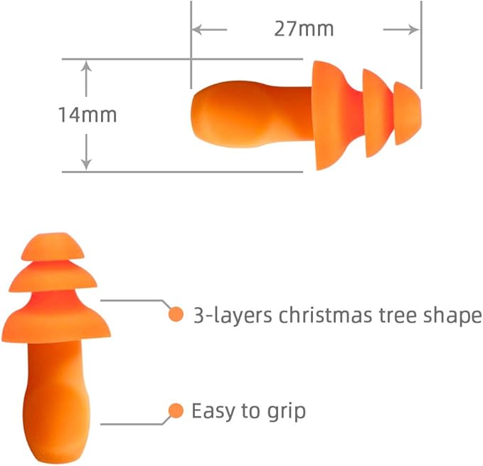 10 Pair Corded Reusable Ear Plugs - Image 7