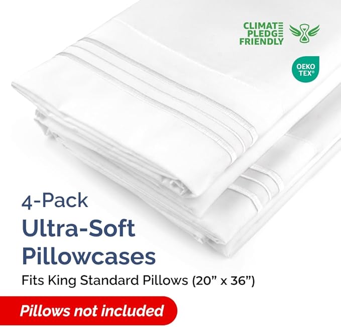 King Standard Pillow Cases Set of 4 - Image 2