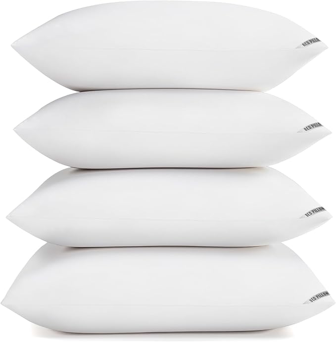 Piwaal Luxury Hotel Pillows for Sleeping 4 Pack, Bed Pillows Standard Size Set by Home