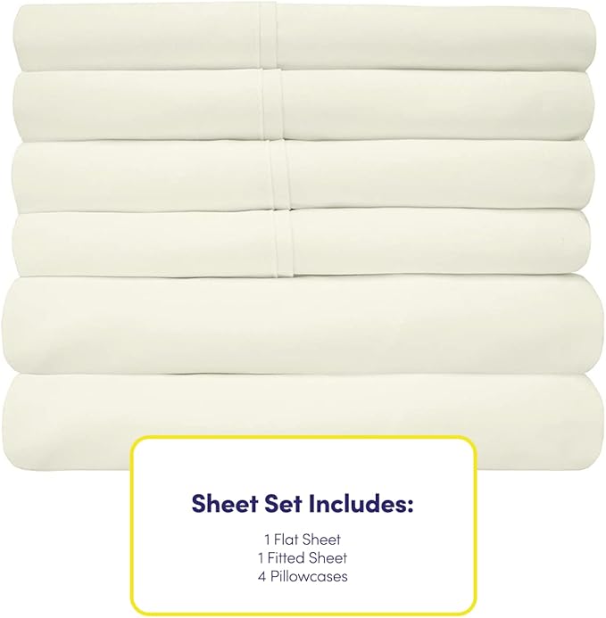 Queen Sheets Ivory - Image 4