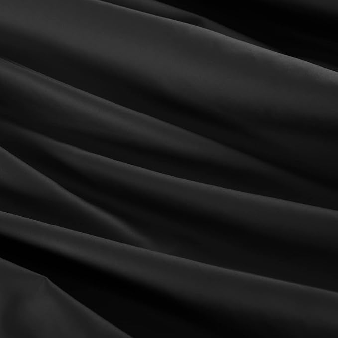 100% Egyptian Cotton Fitted Sheet Full Size Black, 600 Thread Count, 8-16" Deep - Image 8