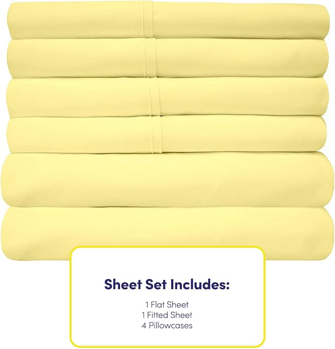 RV Queen Sheets Pale Yellow - Image 4