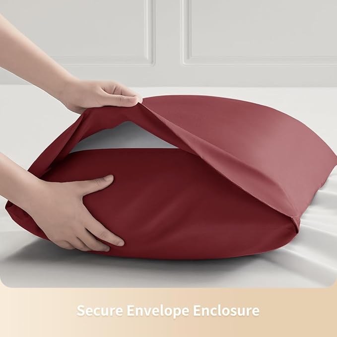 Queen Pillowcases, Cooling Viscose from Bamboo Pillow Covers - Image 6