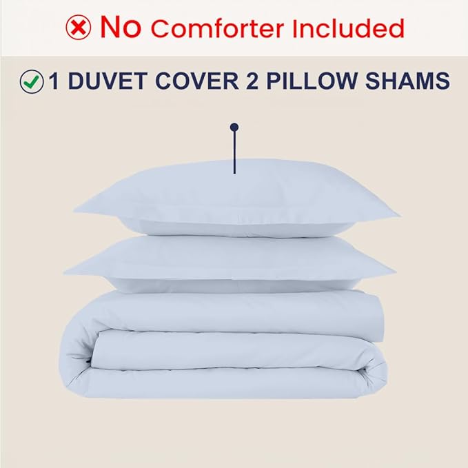 Kotton Culture 3 Pc Duvet Cover Queen Size/Full Size Set-100% Egyptian Cotton - Image 2