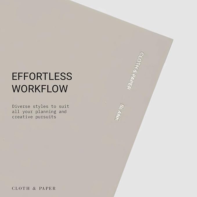 Cloth & Paper Travel Notebook | Blank Notebook – Angora | A5 Slim Writing - Image 5