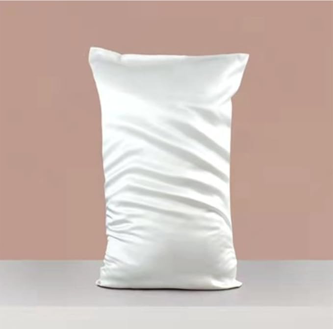 White Silk Pillow Cases King - Image 3