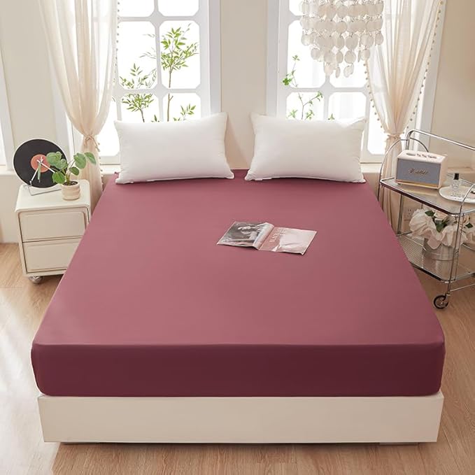Bedding Queen Size Fitted Sheet Only- Bottom Matress Fitted Sheet-Fits 15inches by rushrushlulu