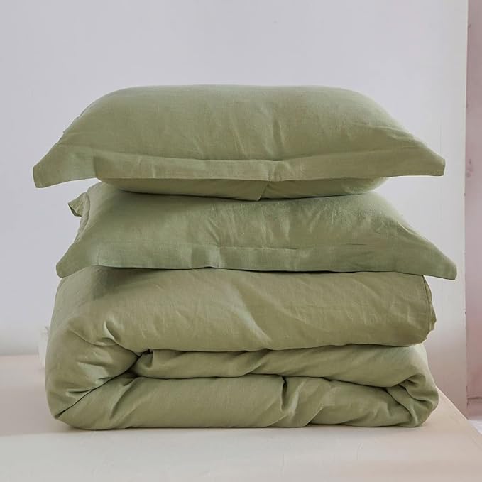 Simple&Opulence 100% Linen Duvet Cover Set 2pcs Basic Style Natural French - Image 9