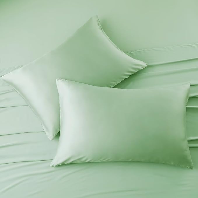 4 Pack Cooling Pillow Cases, Viscose Derived from Bamboo Pillow Protectors - Image 5