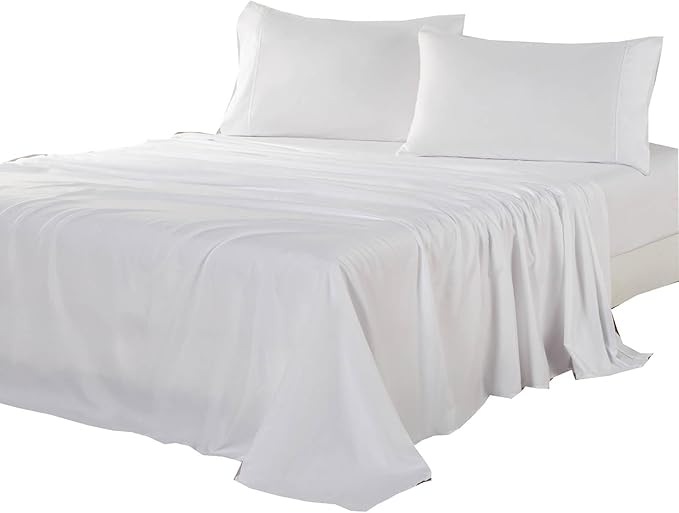 Kingnex Oversized King Flat Sheet 132x110 by Kingnex