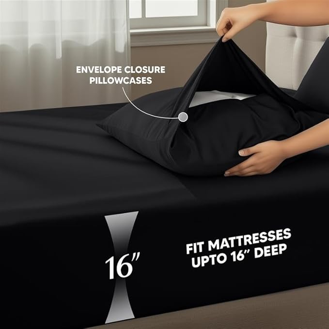 Utopia Bedding Queen Size Sheet Set – 4 Piece Bed Sheets, Soft and Breathable - Image 4