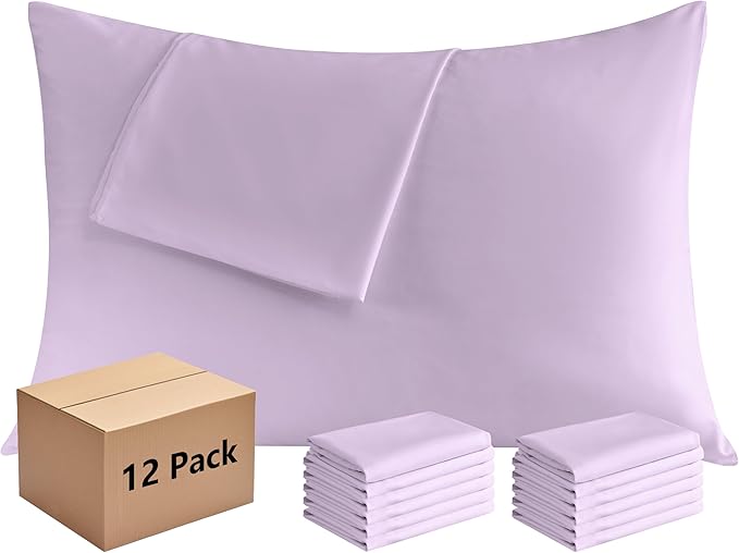 Pillowcases Queen 12 Pack, 20x30 Pillow Cases by Culve