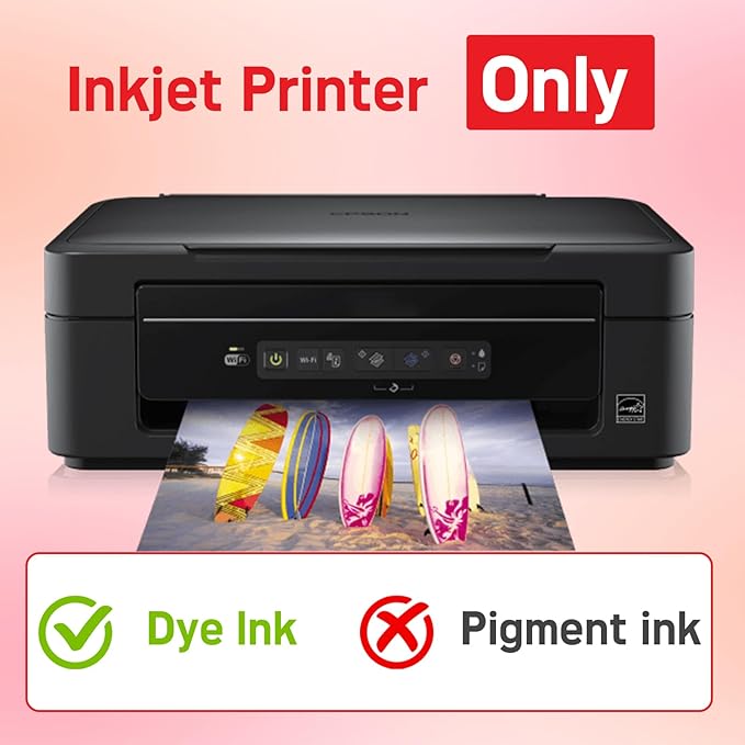 140gsm Glossy Brochure and Flyer paper Double Sided Glossy Photo Paper 100 Sheets 8.5x11 Inches for Inkjet Printer and Dye Ink Chip Bag Paper for Party Favors-DeskoryOffice