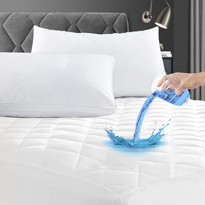GRT Short Queen Mattress Pad, 100% Waterproof Breathable RV Short Queen by GRT