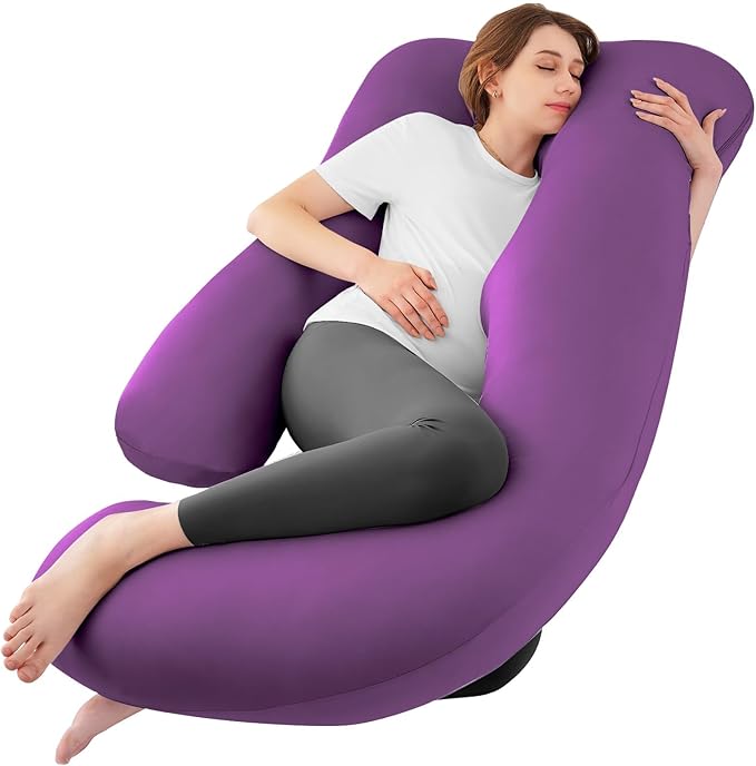 Sasttie Pregnancy Pillows for Sleeping, U Shaped Cooling Full Body Pillow by SASTTIE